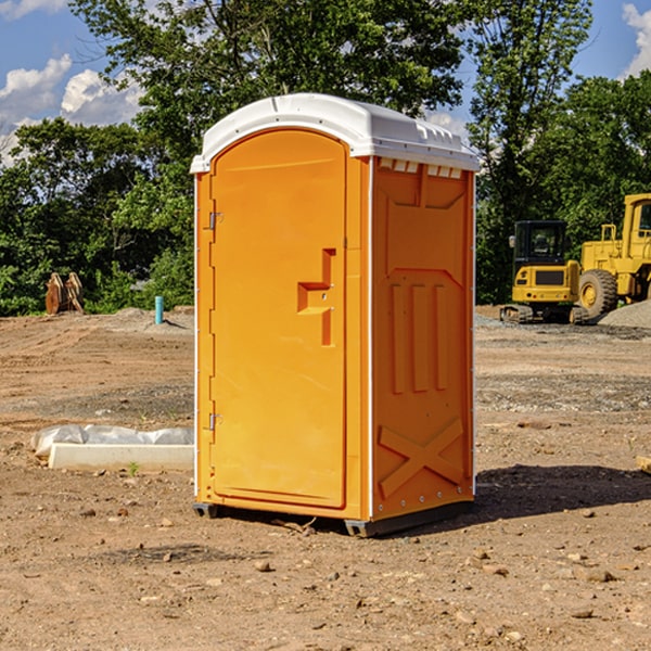 how often are the portable restrooms cleaned and serviced during a rental period in Monroe Georgia